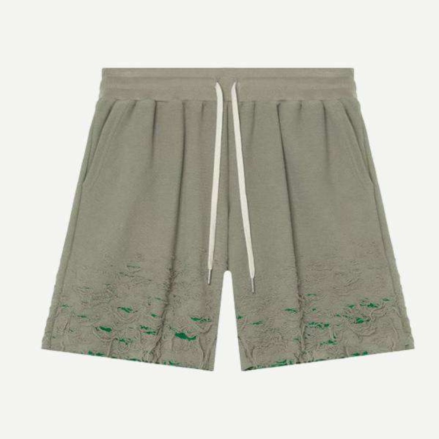 Womens * | John Elliott Mens Reverse Burn-Out Shorts Shark X Kelly