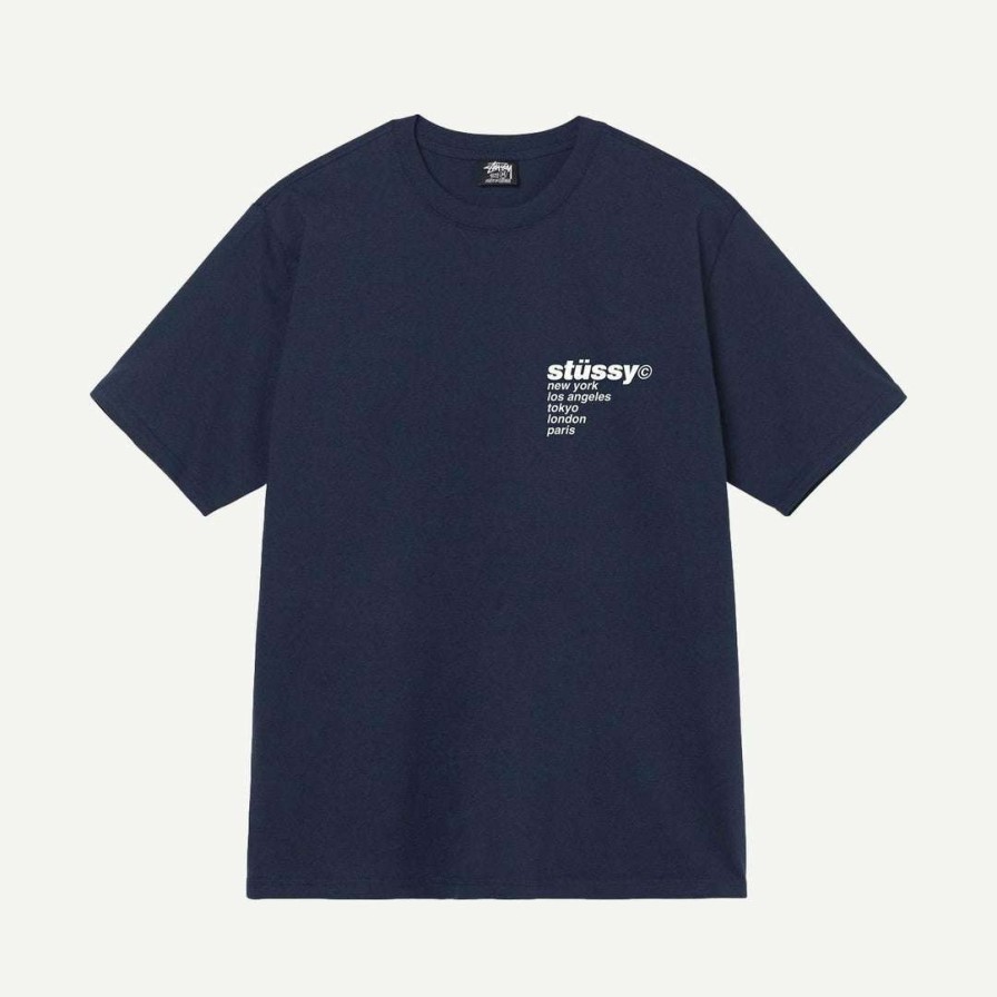 Tees * | Stussy Strawberry Tee Navy