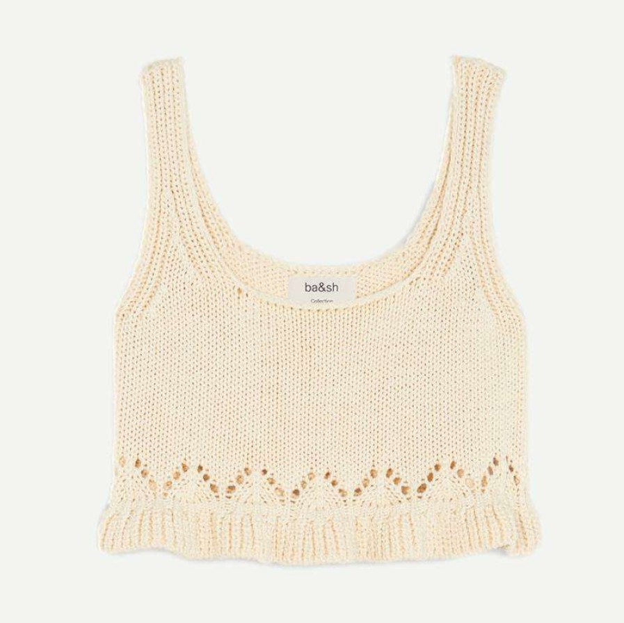 Tee & Tanks * | Ba&Sh Sena Knit Top Ecru