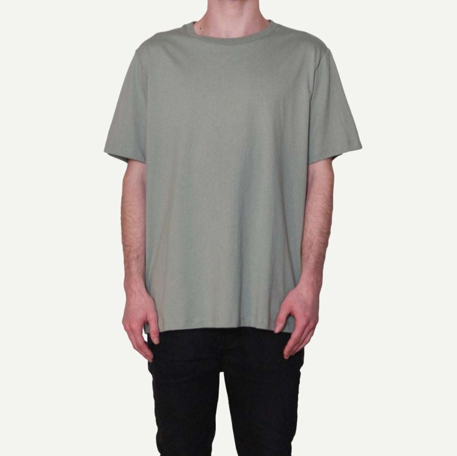 Tees * | Galvanic Mens Core Tee In Sage