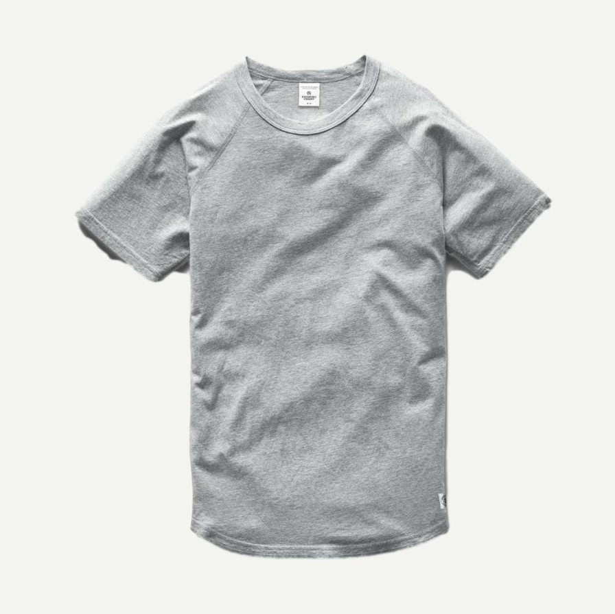 Tees * | Reigning Champ Mens Ringspun Raglan T-Shirt Heather Grey