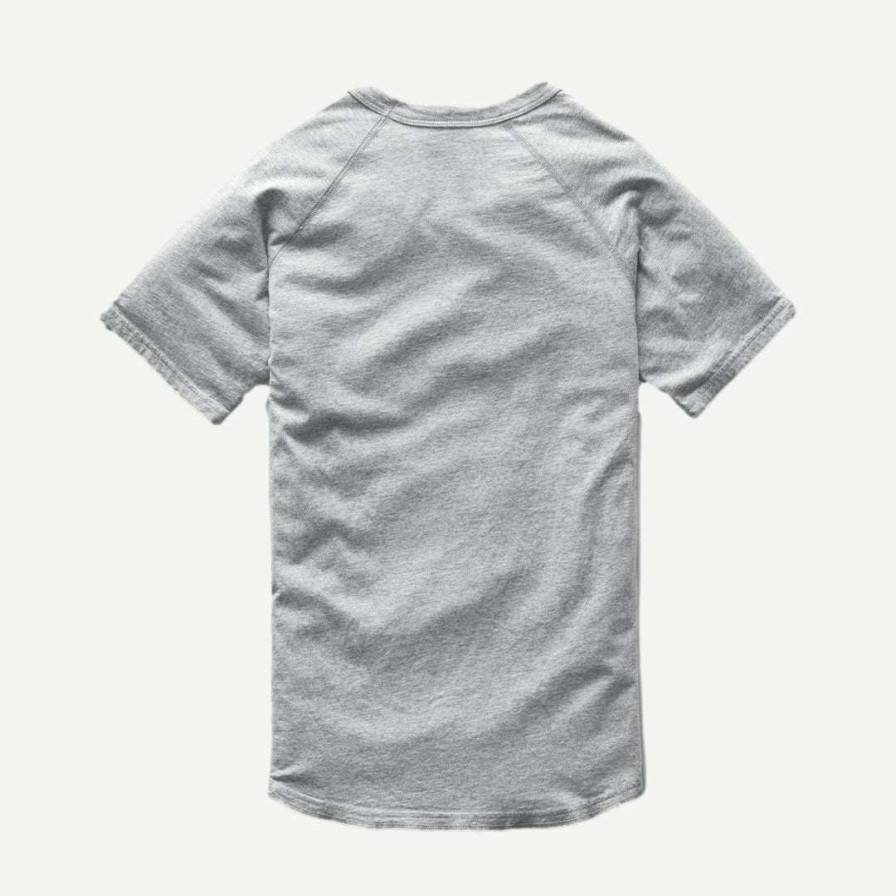 Tees * | Reigning Champ Mens Ringspun Raglan T-Shirt Heather Grey