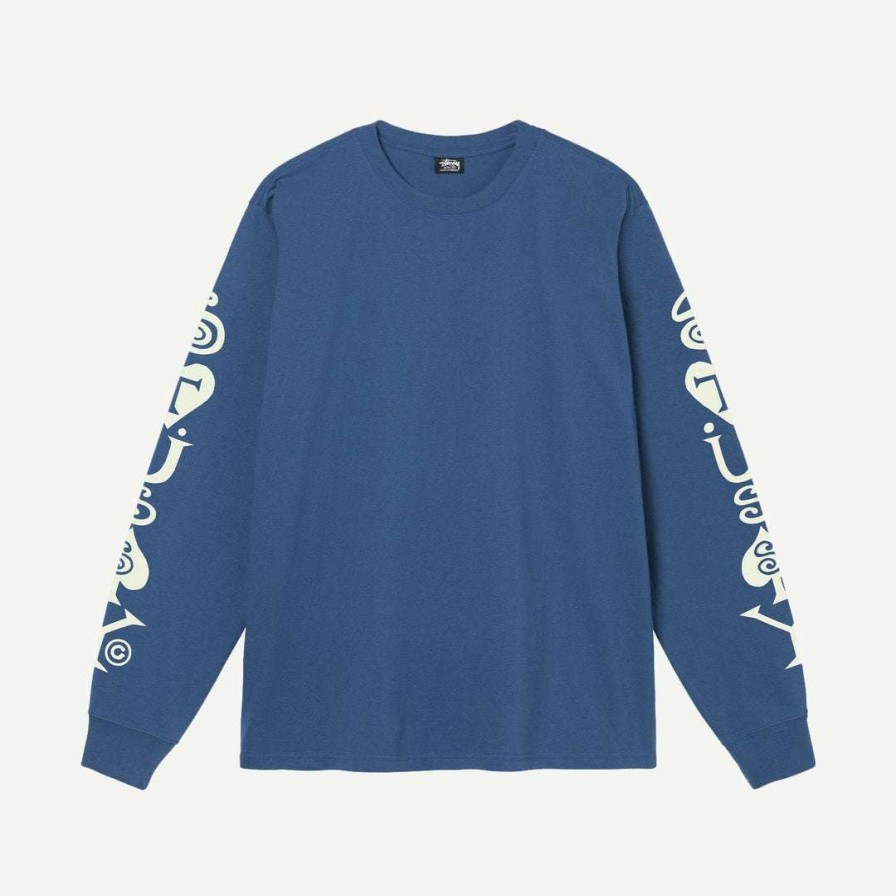 Tees * | Stussy Hearts & Spades Ls Tee Midnight Mens