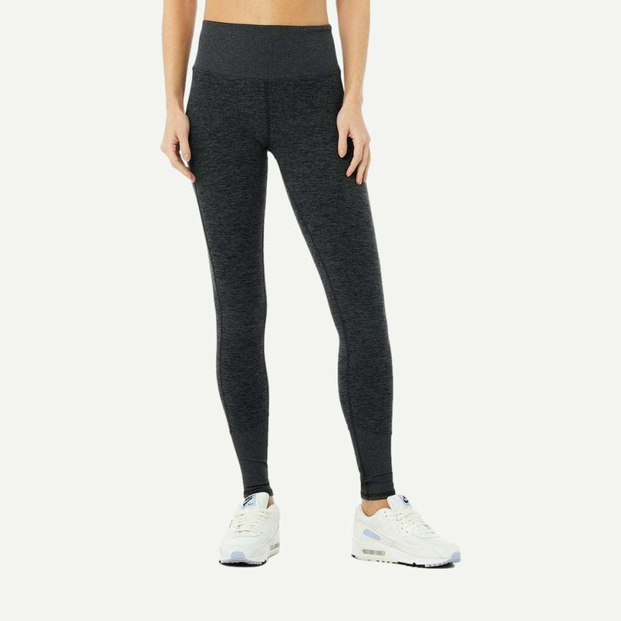 Womens * | Alo Yoga Womens High-Waist Alosoft Lounge Legging Dark Heather Grey