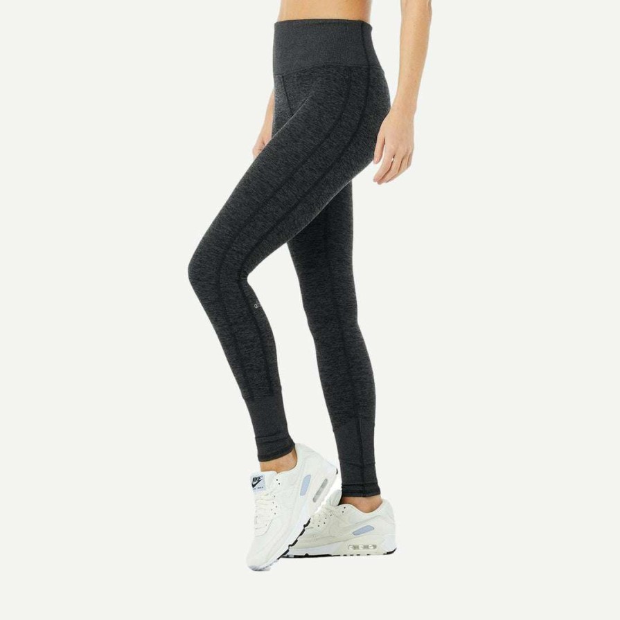 Womens * | Alo Yoga Womens High-Waist Alosoft Lounge Legging Dark Heather Grey