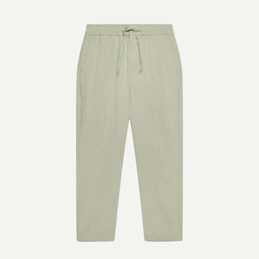 Mens * | Wax London Pants & Denim Kurt Trouser Seersucker Sage