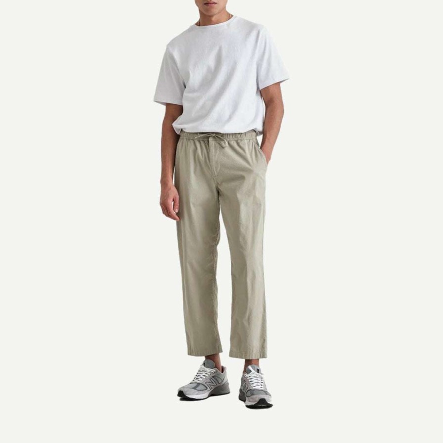 Mens * | Wax London Pants & Denim Kurt Trouser Seersucker Sage