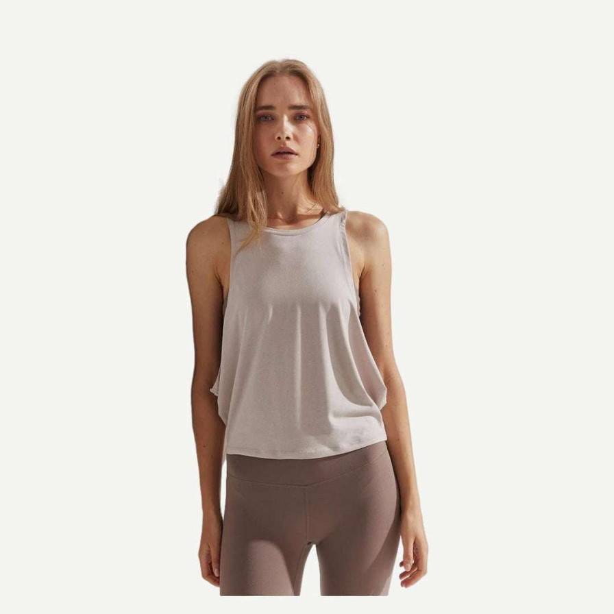 Womens * | Varley Buckley Active Tank Silver Grey Marl Womens