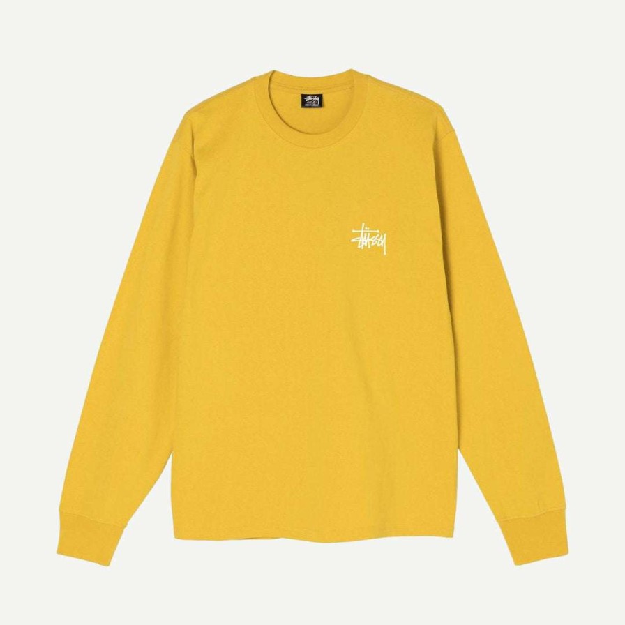 Tees * | Mens Basic Stussy L/S Tee Honey