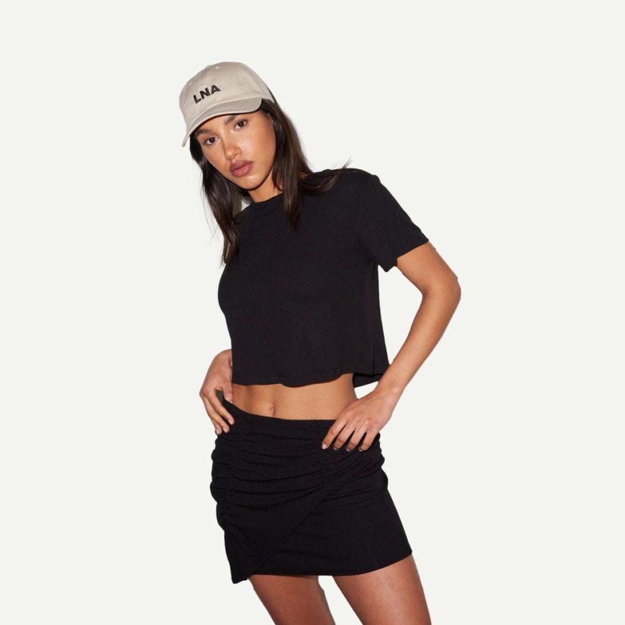 Tee & Tanks * | Lna Ribbed Billie Tee Black