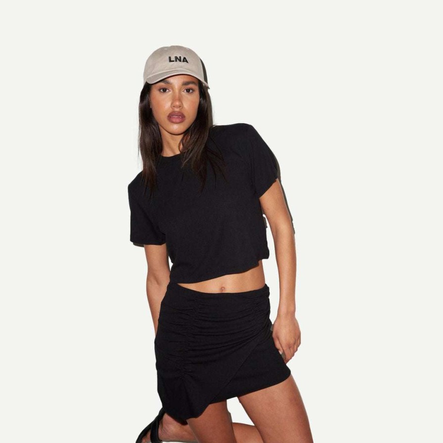 Tee & Tanks * | Lna Ribbed Billie Tee Black